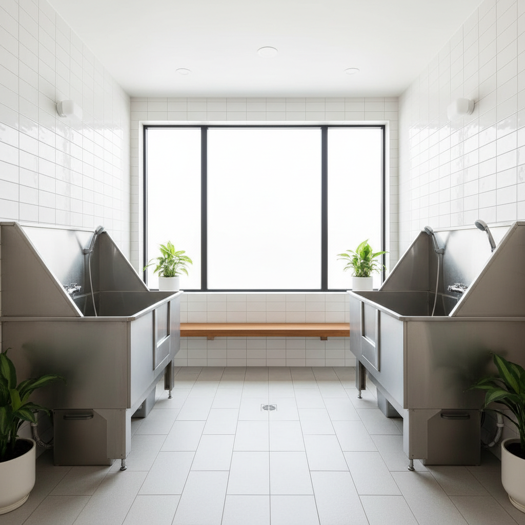 L'espace dog wash de la boutique